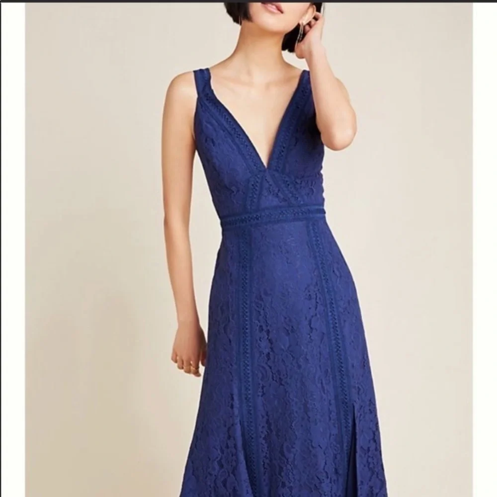 Revolve Keepsake The Label Navy Blue Holder Lace Midi Dress XS